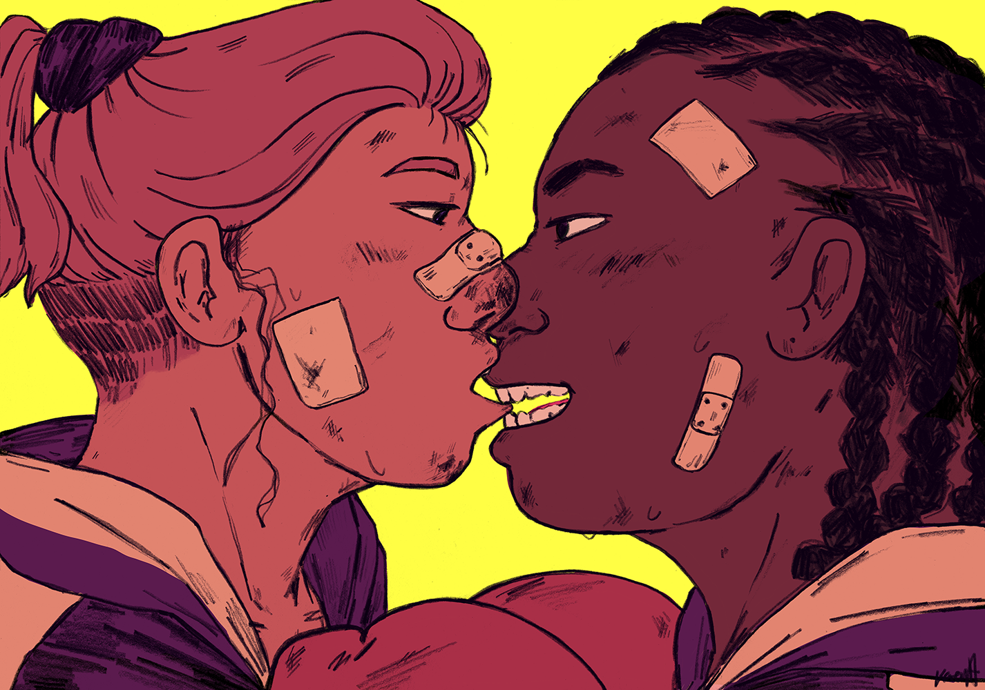 Riso-Comicbuch „Punch Your Heart Out“ Kiss