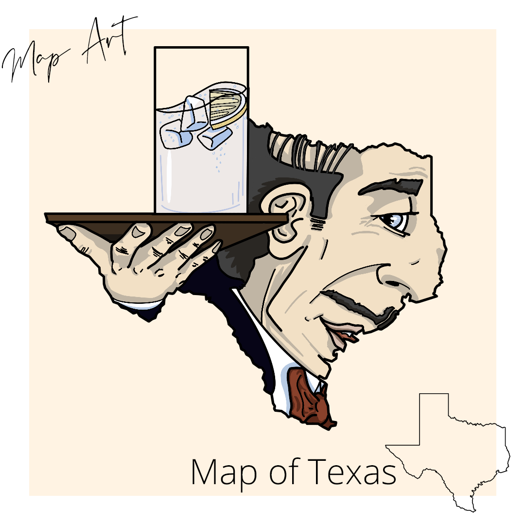 Karte von Texas