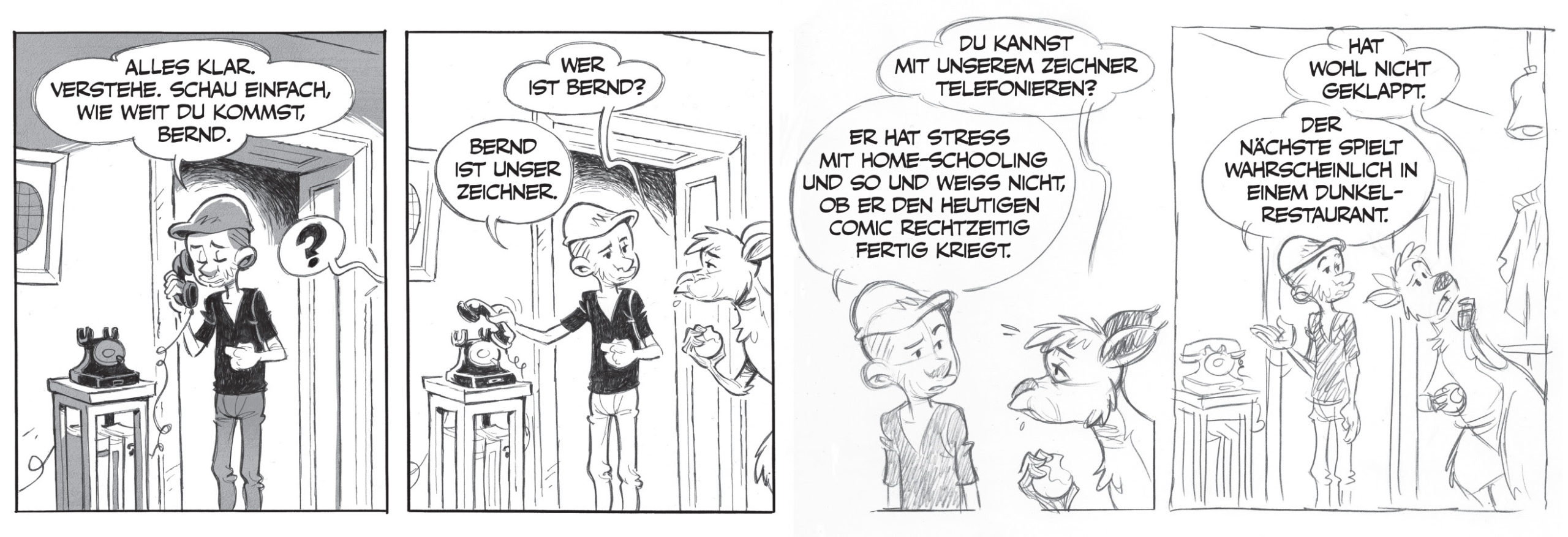 Die Känguru-Comics von Bernd Kissel und Marc-Uwe Kling: Stress beim Zeichner