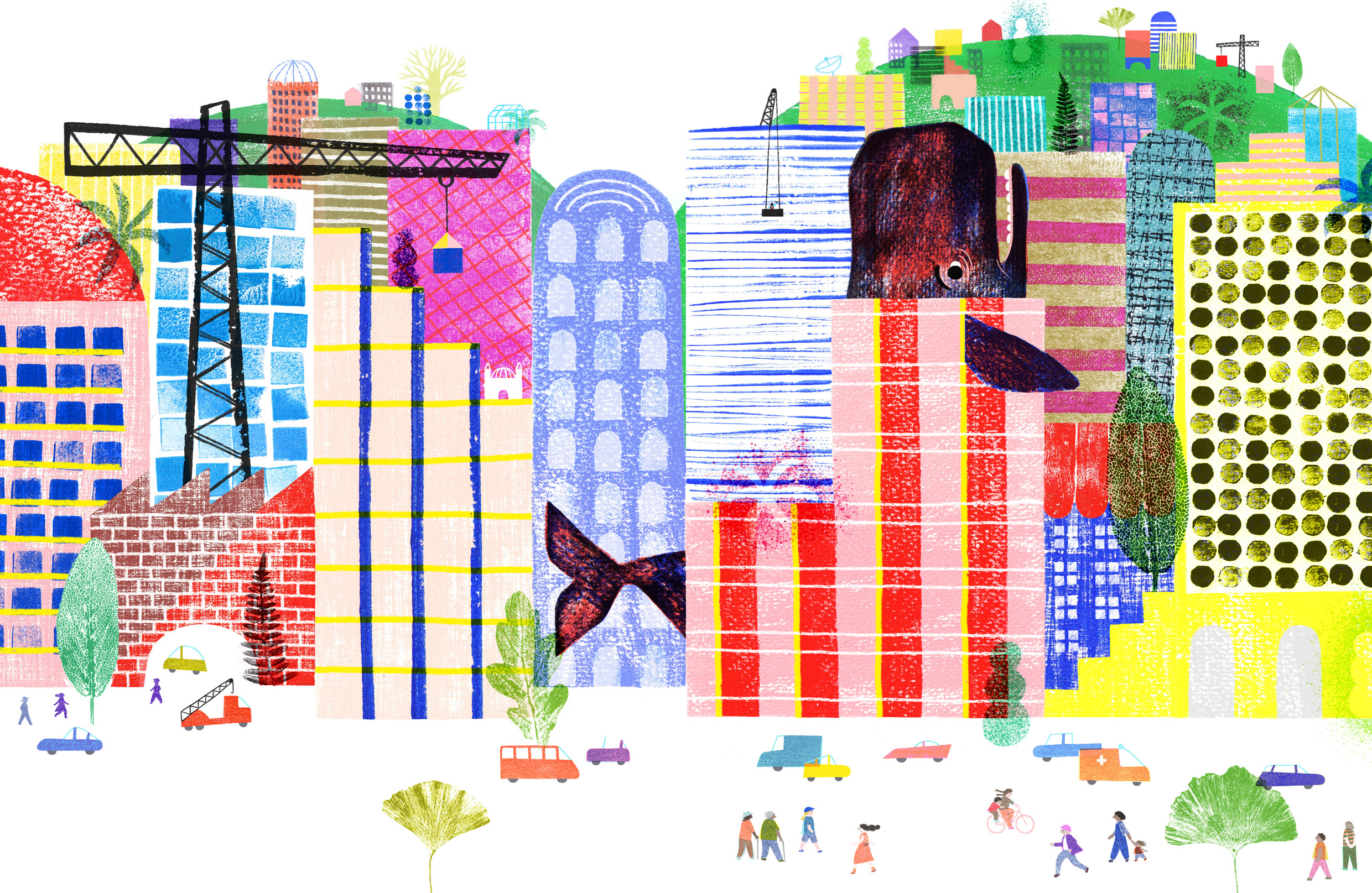 Bunte Häuserfassaden