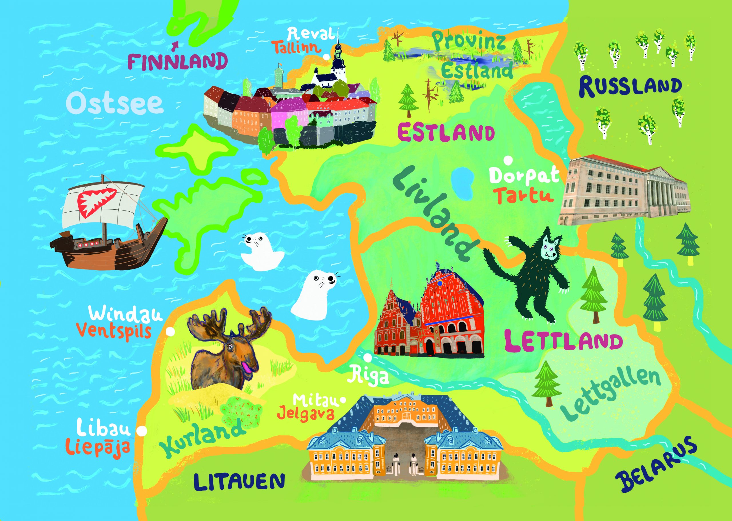 Juliane Pieper: Landkarte Skandinavien