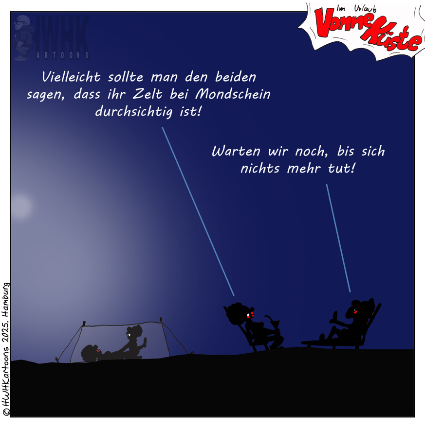 Zelten im Mondschein