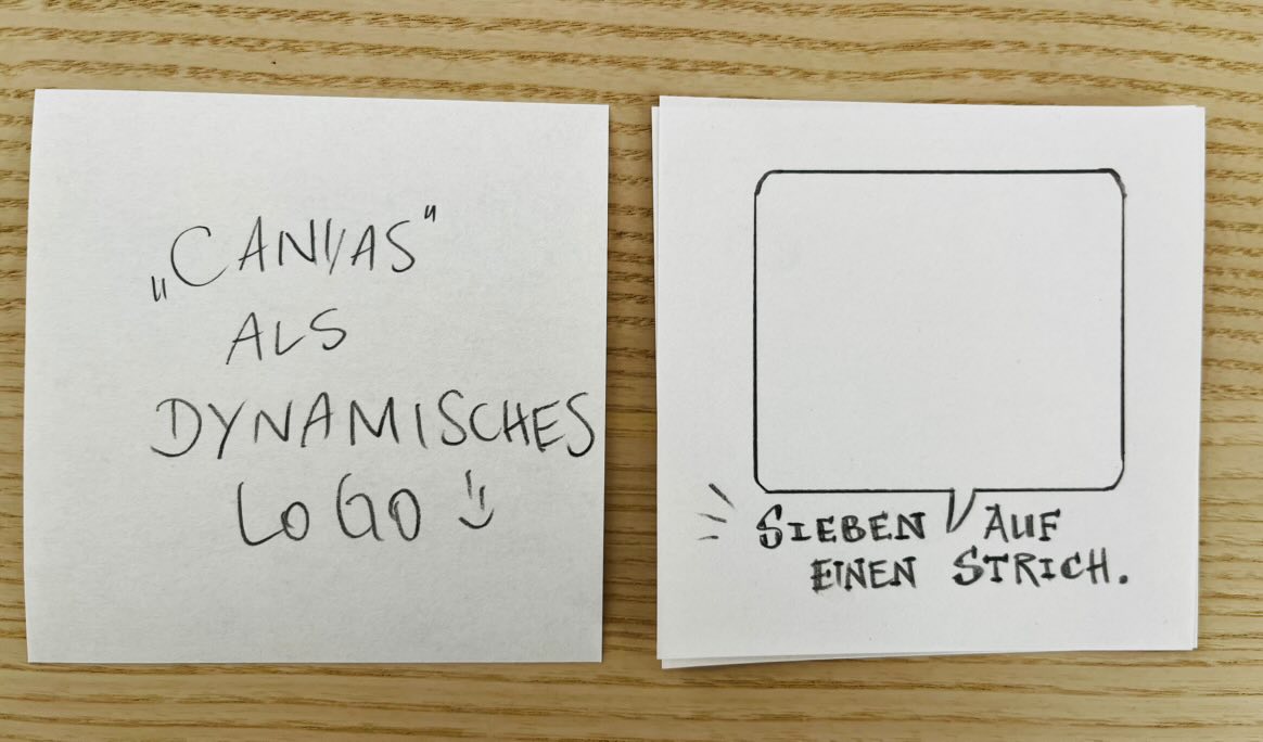 Roman Holland Designskizzen für Sieben auf einen Strich